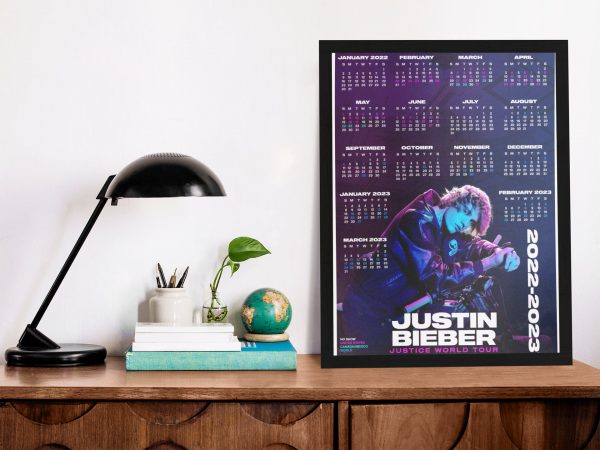 Justin Bieber Justice World Tour Poster Canvas
