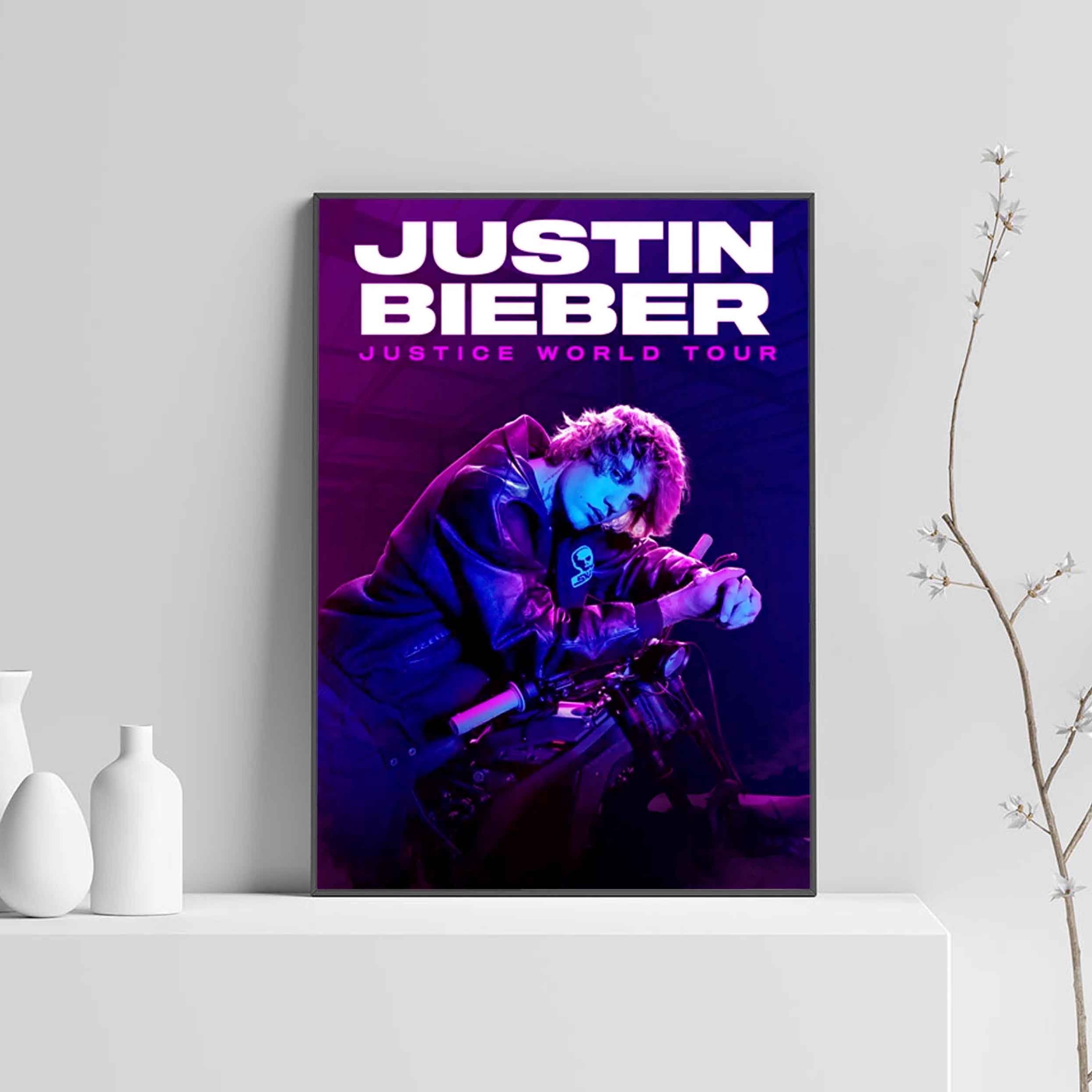 Justin Bieber Justice World Tour Poster Home Decor