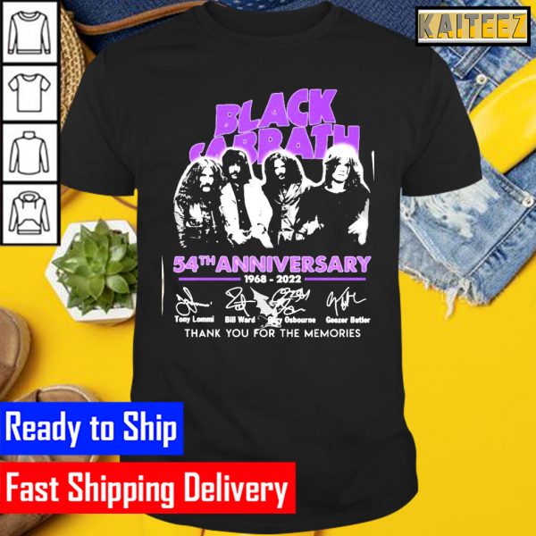 Black Sabbath 45th anniversary 1968 2022 signatures thank you for the memories Gifts T-Shirt