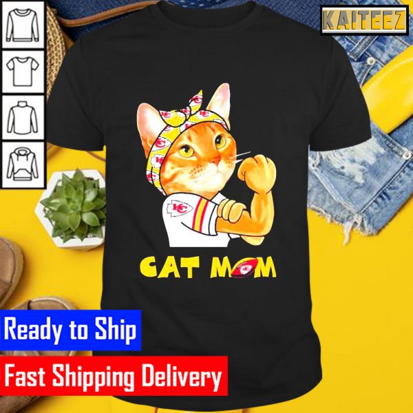 Cat mom Kansas city Chiefs logo Gifts T-Shirt