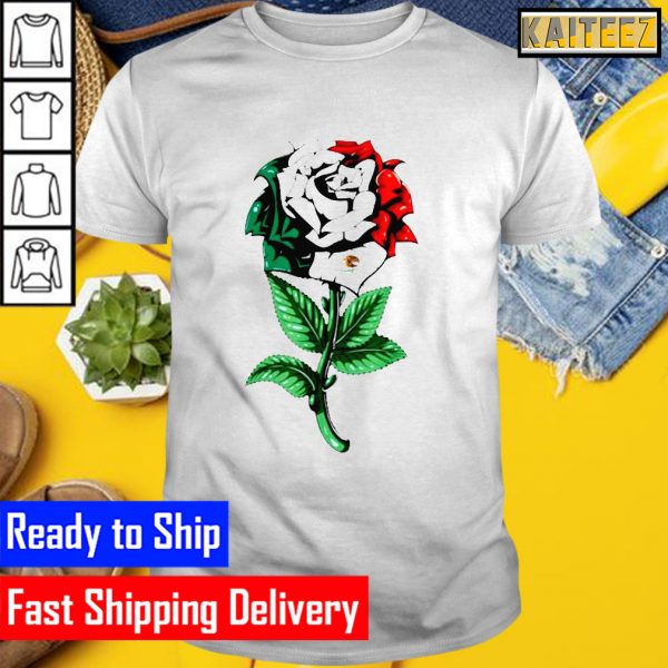 Mexico flag rose mexican Gifts T-Shirt
