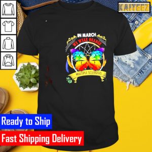 Multiple sclerosis awareness in march we wear orange butterfly Gifts T-Shirt