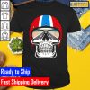 retro Skull with Helmet and Sunglasses Gifts T-Shirt