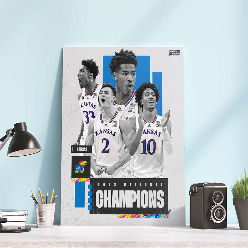 Kansas National Championship 2022 NCAA Poster Wall Art