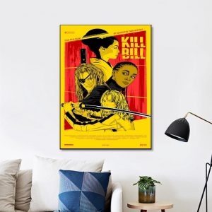 Kill Bill Volume 1 (2003) Vintage Movie Poster Vintage Holiday Gift Wall Art Home Decor Poster Canvas