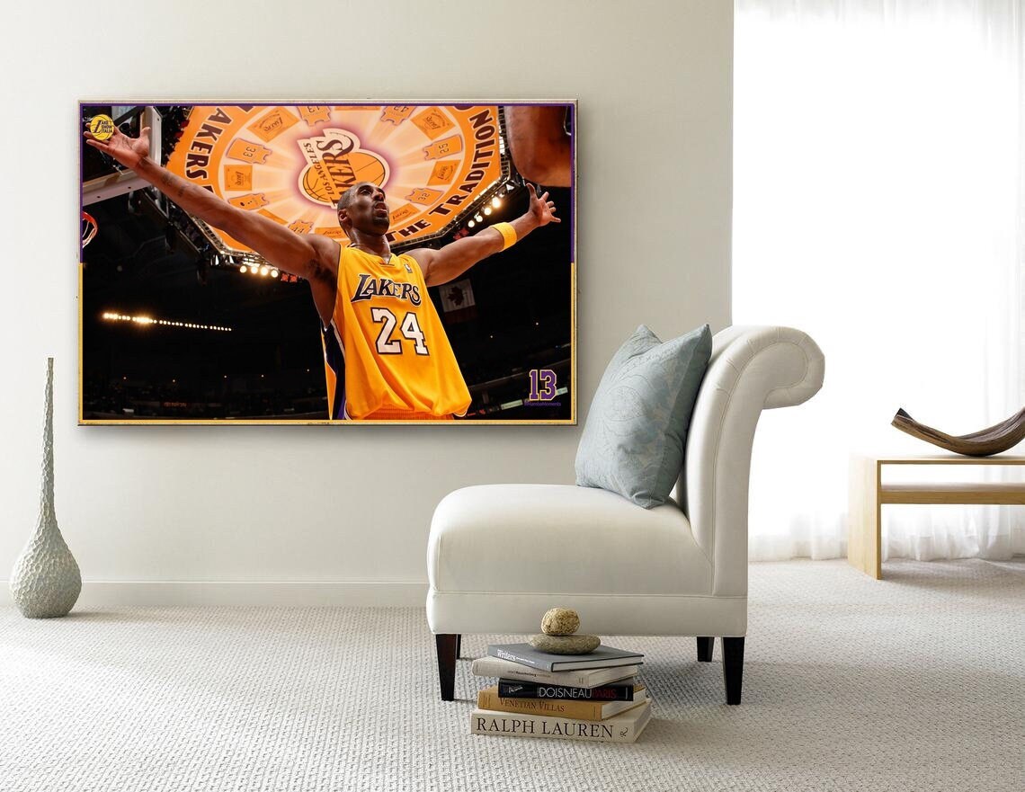 Kobe Bryant Shot LA Lakers Art Wall Indoor Room Outdoor Poster
