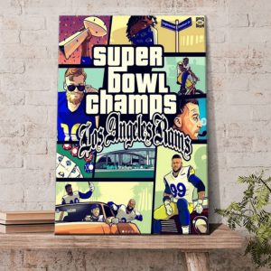 LA Rams Super Bowl Champions 2022 Canvas Poster Canvas