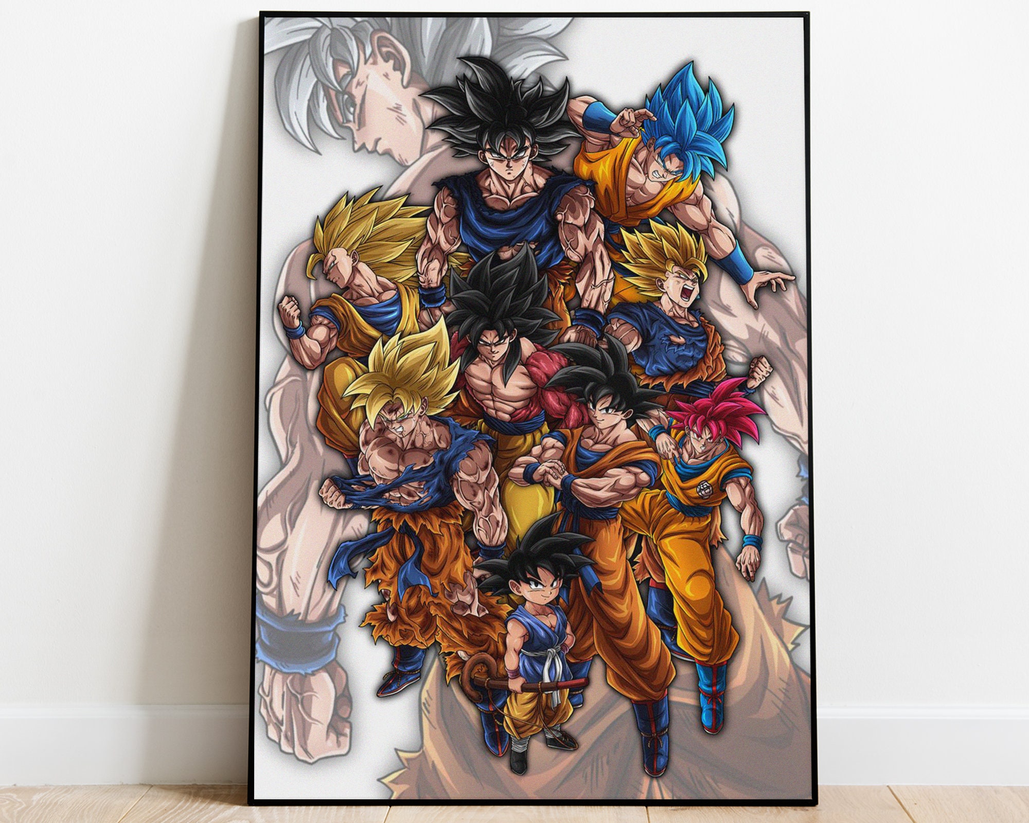 Son Goku Super Saiyan Blue Dragon Ball Z Legacy Portrait Art