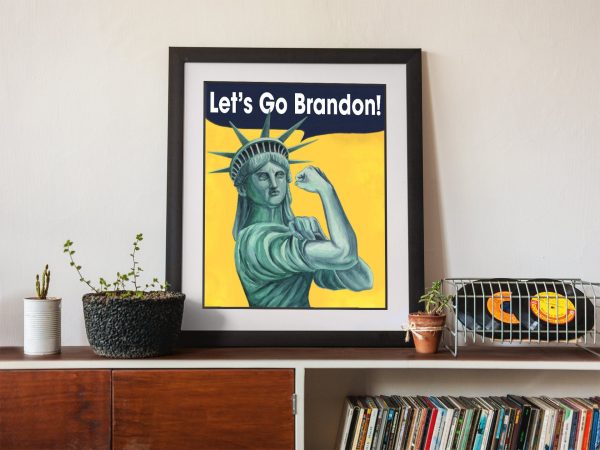 Let’s Go Brandon FJB Lady Liberty American Patriot Home Decor Poster Canvas