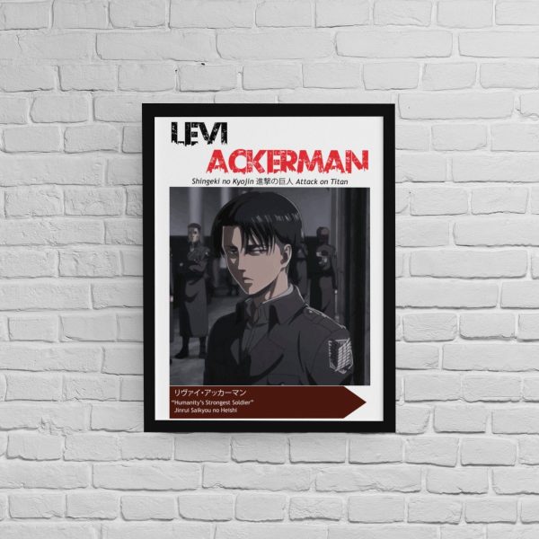 Levi Ackerman Attack On Titan Anime Movie Home Decor Poster Canvas