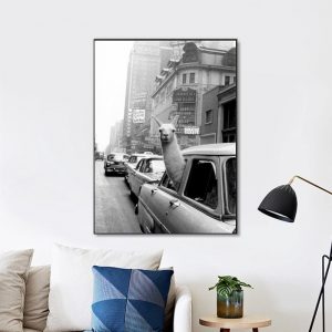 Llama In Times Square Alpaca Wall Art Home Decor Poster Canvas