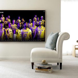 Los Angeles Lakers Team Wall Art Home Decor Poster Canvas
