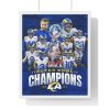Los Angeles Rams Super Bowl LVI Champions Wall Decor Poster Canvas