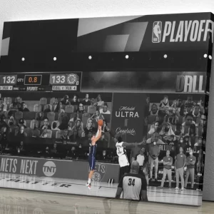 Luka Doncic Buzzer Beater vs Clippers Dallas Mavericks Basketball Wall Art Home Decor Poster Canvas