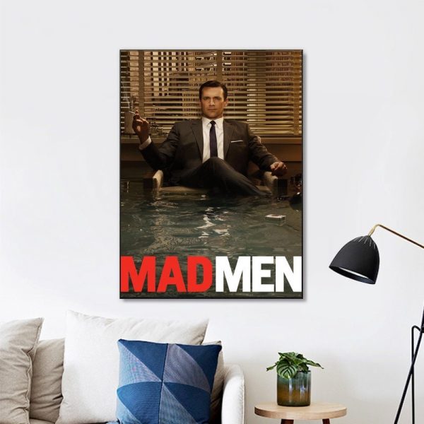 Mad Men (2007) Vintage Holiday Gift Wall Art Home Decor Poster Canvas