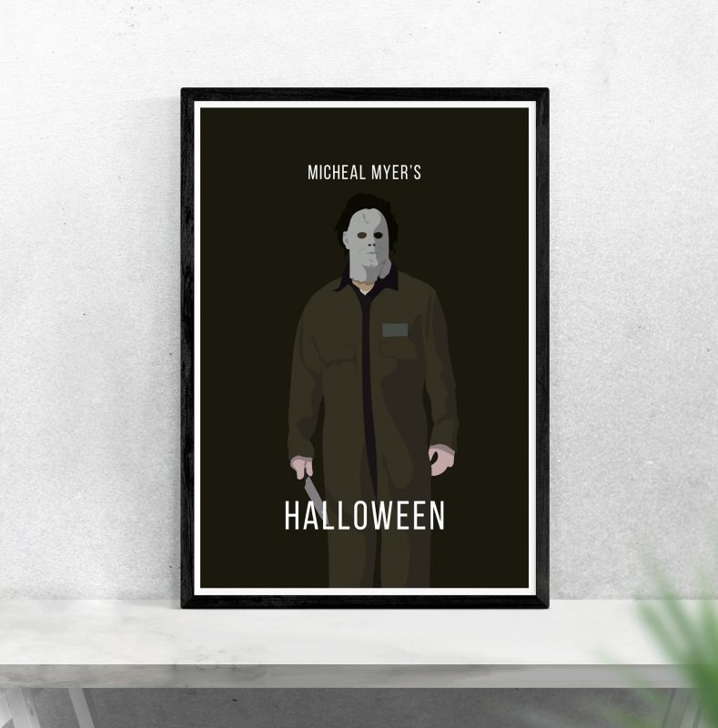 Michael Myers Killer Halloween Horror Movie Home Decor Poster Canvas ...