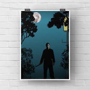Michael Myers Poster Print Art Horror Halloween Movie Home Decor Poster Canvas