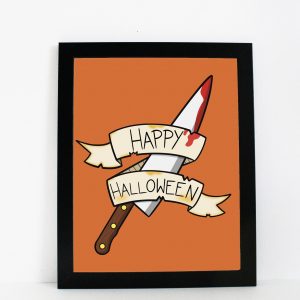 Michael Myers Print Halloween Knife Slasher 80s Horror Stocking Stuffer Home Decor Poster Canvas