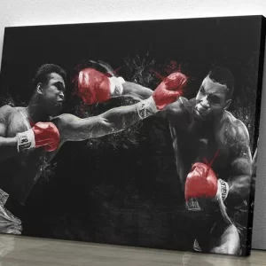 Mike Tyson vs  Muhammad Ali Wall Art Home Decor Poster Canvas