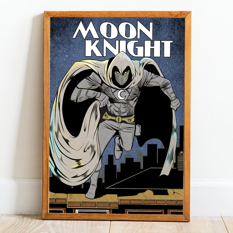 Moon Knight Wall Art Home Decor Poster Canvas