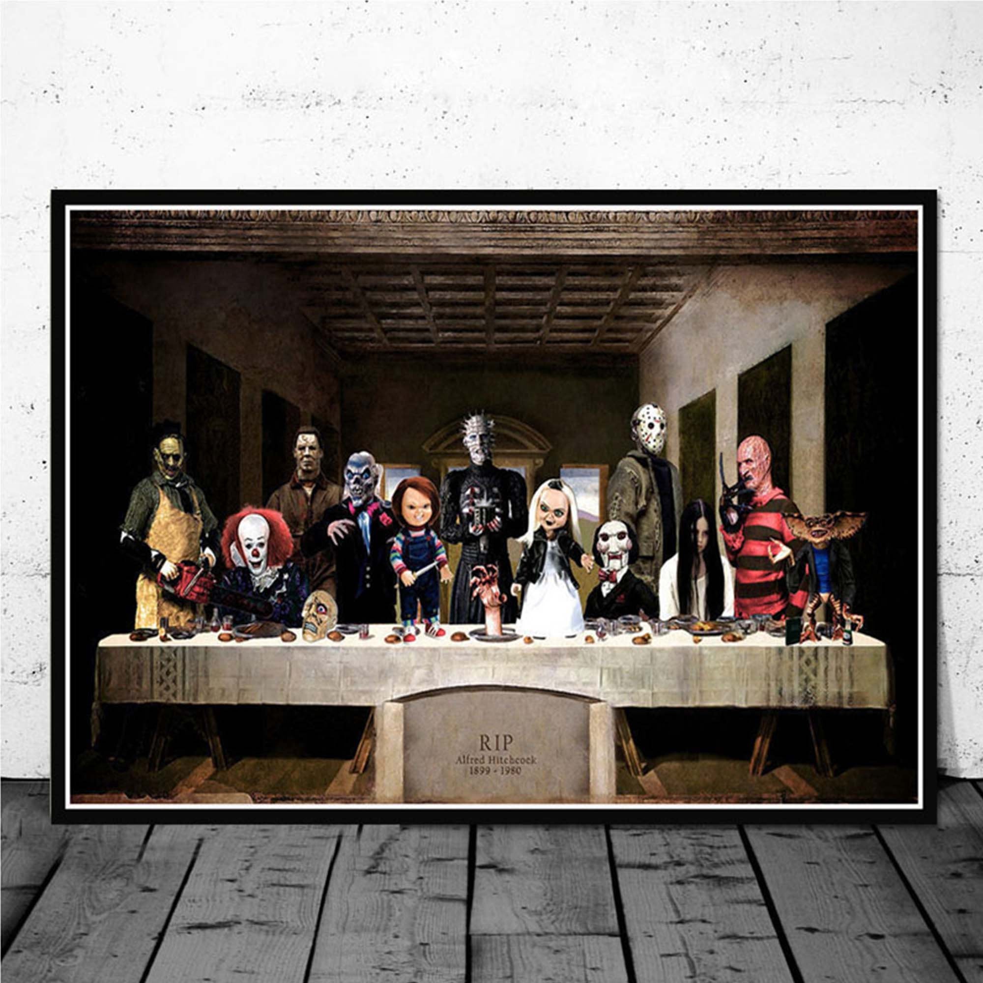 Movie Character The Last Supper Halloween Wall Art Decor Poster Canvas