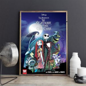 Movie The Nightmare Before Christmas Sally Jack Skellington Home Decor Poster Canvas