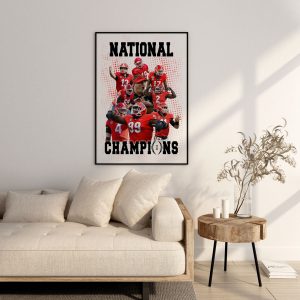 National Champions Georgia Bulldog Champs Wall Art Poster Canvas