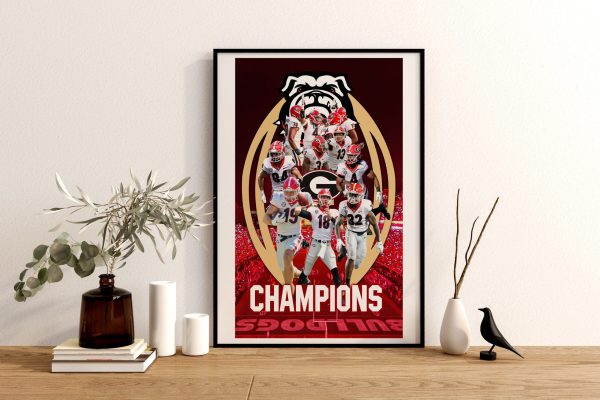 National Championship Georgia Bulldogs Champions Poster Canvas