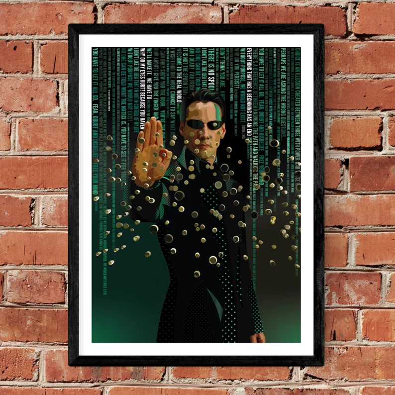 Neo The Matrix Wall Art Home Decor Poster Canvas
