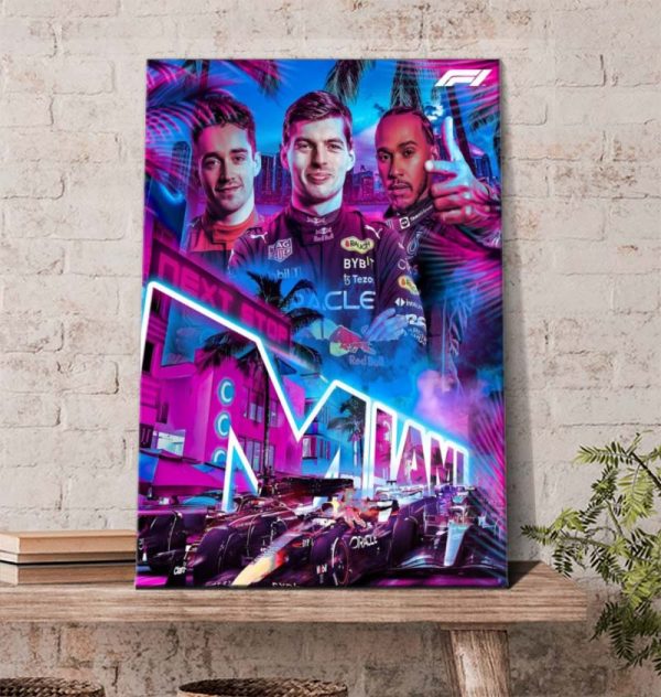 Next Stop Miami F1 Grand Prix 2022 Poster Canvas
