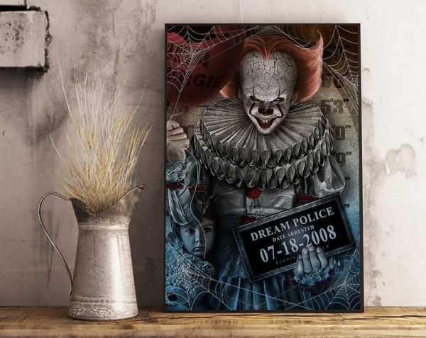 Pennywise Horror Movies Poster Canvas