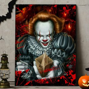 Pennywise Movie IT Halloween Wall Art Decor Poster Canvas