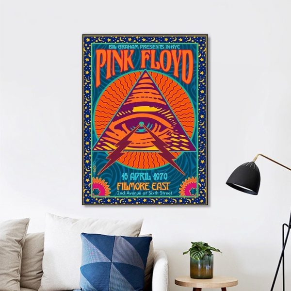 Pink Floyd Concert Wall Art Home Decor Poster Canvas