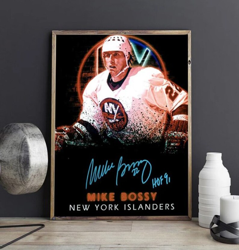 RIP Mike Bossy 1957 2022 Thank You Mike Bossy New York Wall Art Home Decor Poster Canvas