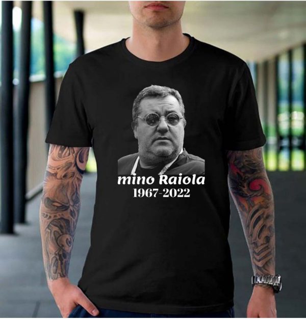 RIP Mino Raiola 1967 2022 BnW T-shirt
