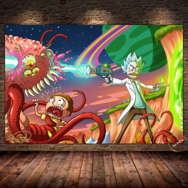 Rick & Morty Wall Art Home Decor Poster Canvas