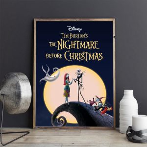 Sally Jack Skellington The Nightmare Before Christmas Movie Home Decor Poster Canvas