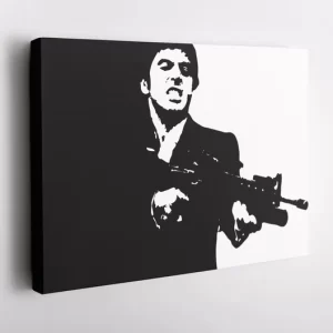 Scarface Black and Whie Wall Art Home Decor Poster Canvas