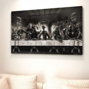 Scary Last Supper Halloween Wall Art Decor Poster Canvas