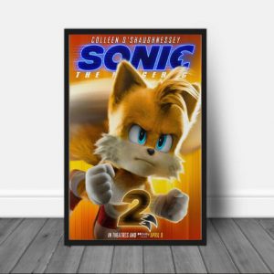 Sonic The Hedgedog 2 movie Wall Art Home Decor Poster Canvas