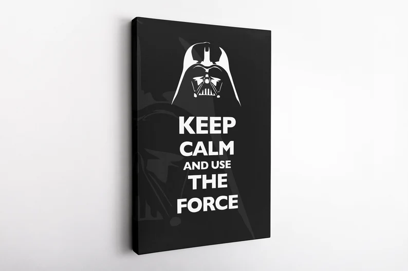 Star Wars Darth Vader Keep Calm and Use The Force Wall Art Home Decor Poster Canvas