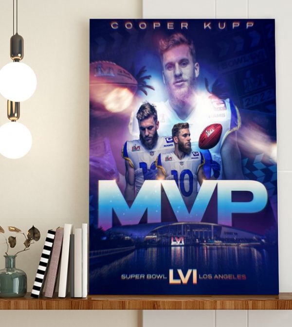 Super Bowl LVI MVP Cooper Kupp Los Angeles Rams Poster Canvas