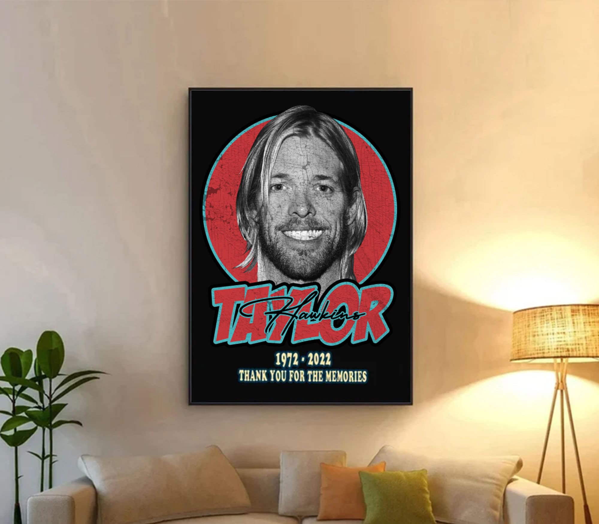 Taylor Hawkins 1972-2022 Thank You For The Memories Poster Canvas