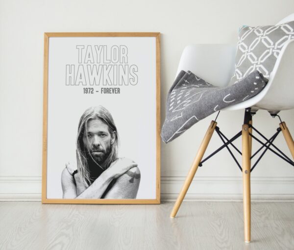 Taylor Hawkins Foo Fighter Band 1972 Forever Poster Canvas