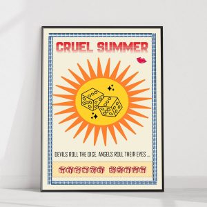 Taylor Swift Cruel Summer Wall Art Poster