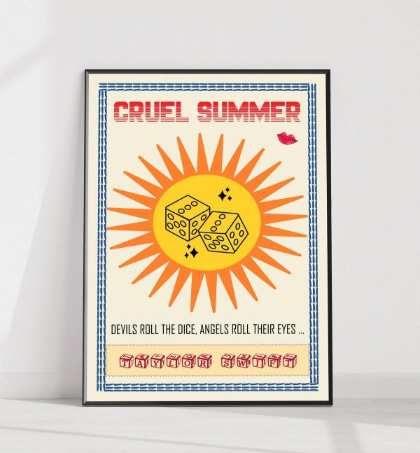 Taylor Swift Cruel Summer Wall Art Poster