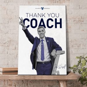 Thank You Coach Jay Wright After 21 Year Villanova NBA Poster Canvas
