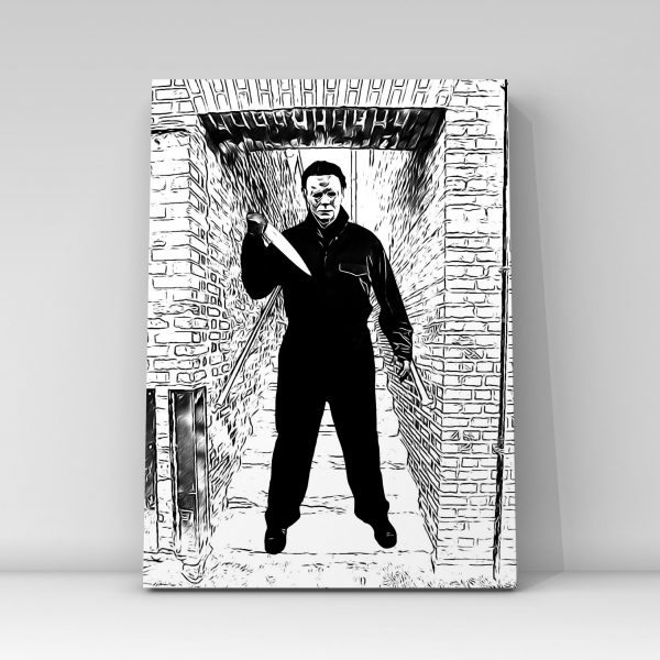 The 80s Movie Halloween Michael Myers Poster Canvas