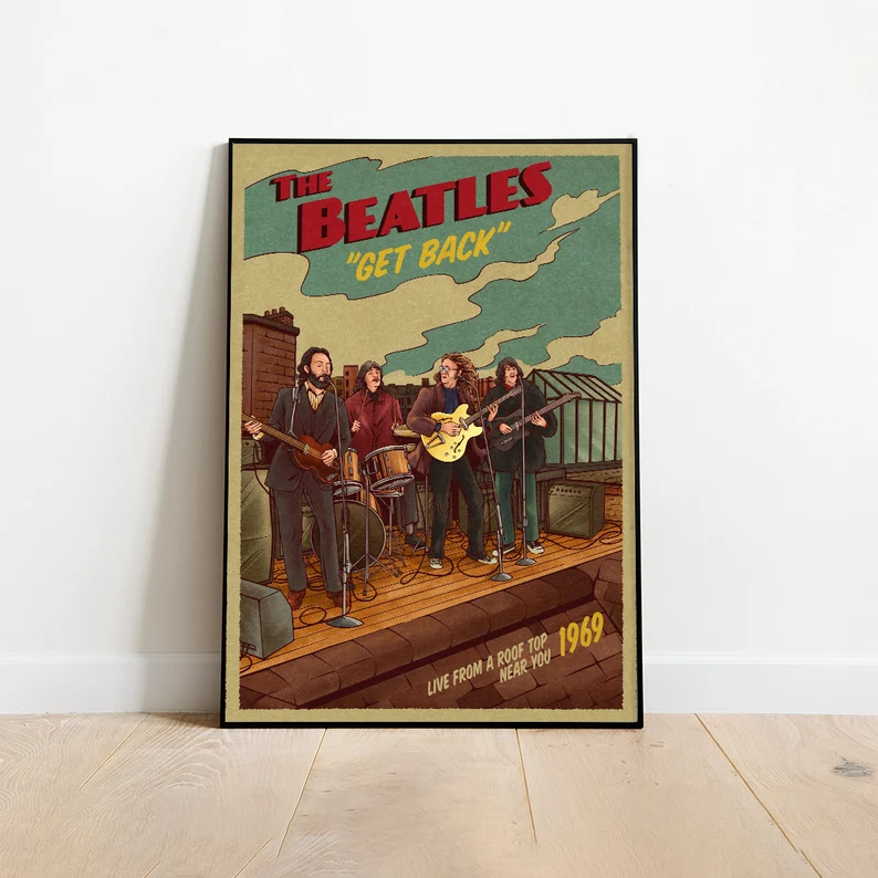 The Beatles Vintage Wall Art Home Decor Poster Canvas