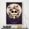 The Nightmare Before Christmas Watercolor Jack And Sally Home Decor Poster Canvas